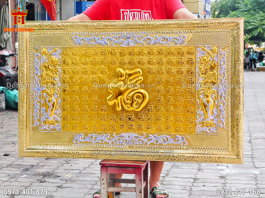 Nguyên liệu chế tác tranh bách phúc là đồng tấm nhập khẩu